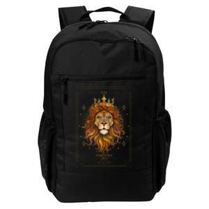 Zodiac Leo Lion Tarot Card VIII Strength Daily Commute Backpack