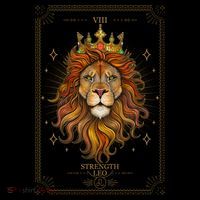 Zodiac Leo Lion Tarot Card VIII Strength Mug