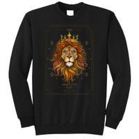 Zodiac Leo Lion Tarot Card VIII Strength Tall Sweatshirt