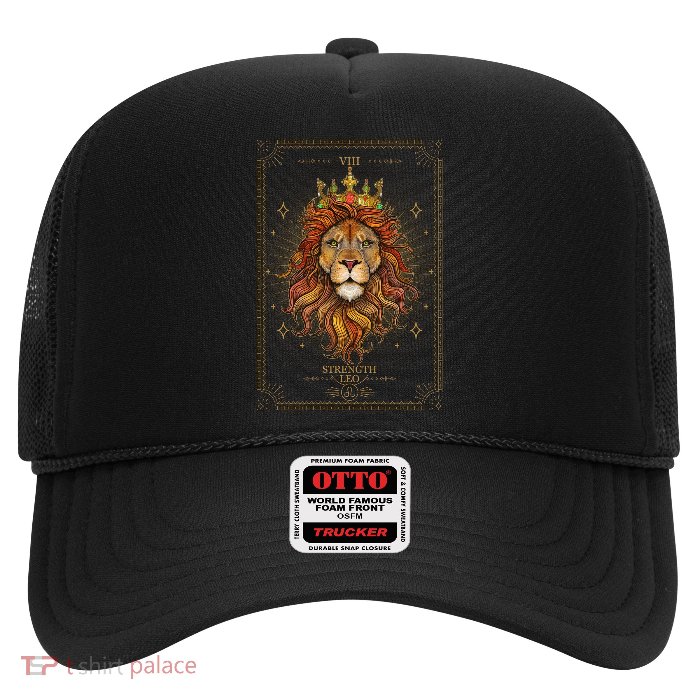 Zodiac Leo Lion Tarot Card VIII Strength Trucker Hat
