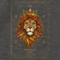 Zodiac Leo Lion Tarot Card VIII Strength Vector Backpack