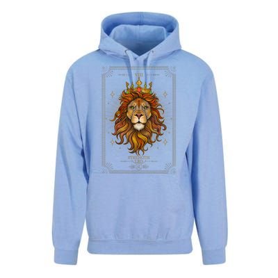 Zodiac Leo Lion Tarot Card VIII Strength Unisex Surf Hoodie