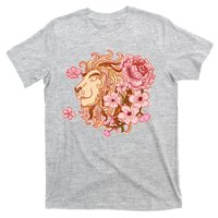 Zodiac Leo Lion with Japanese Cherry Blossoms T-Shirt