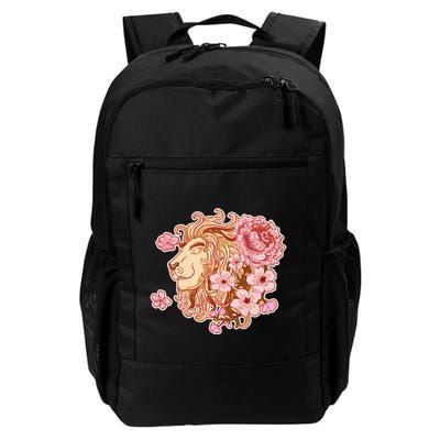 Zodiac Leo Lion with Japanese Cherry Blossoms Backpack