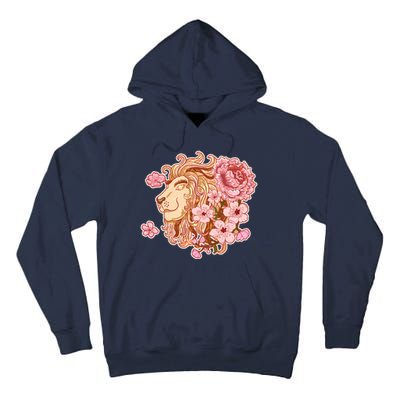 Zodiac Leo Lion with Japanese Cherry Blossoms Tall Hoodie