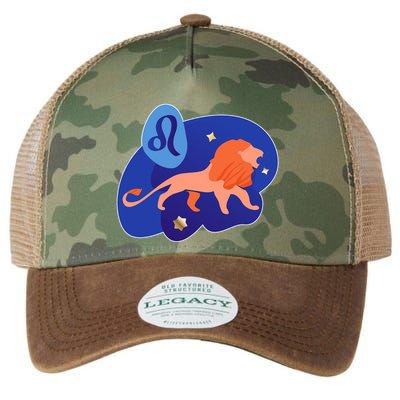 Zodiac Leo Simple Lion Legacy Tie Dye Trucker Hat