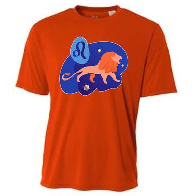 Zodiac Leo Simple Lion Cooling Performance Crew T-Shirt