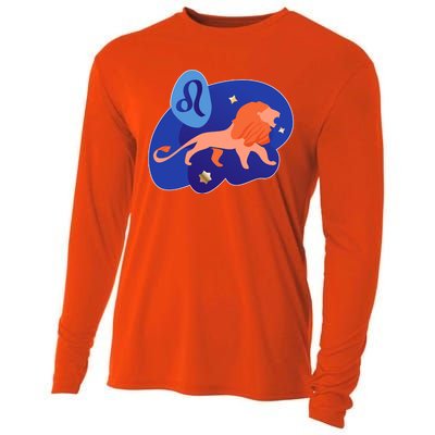 Zodiac Leo Simple Lion Cooling Performance Long Sleeve Crew