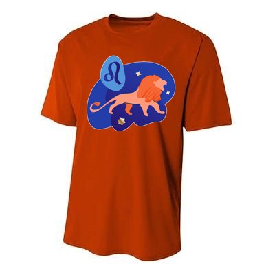 Zodiac Leo Simple Lion Performance Sprint T-Shirt