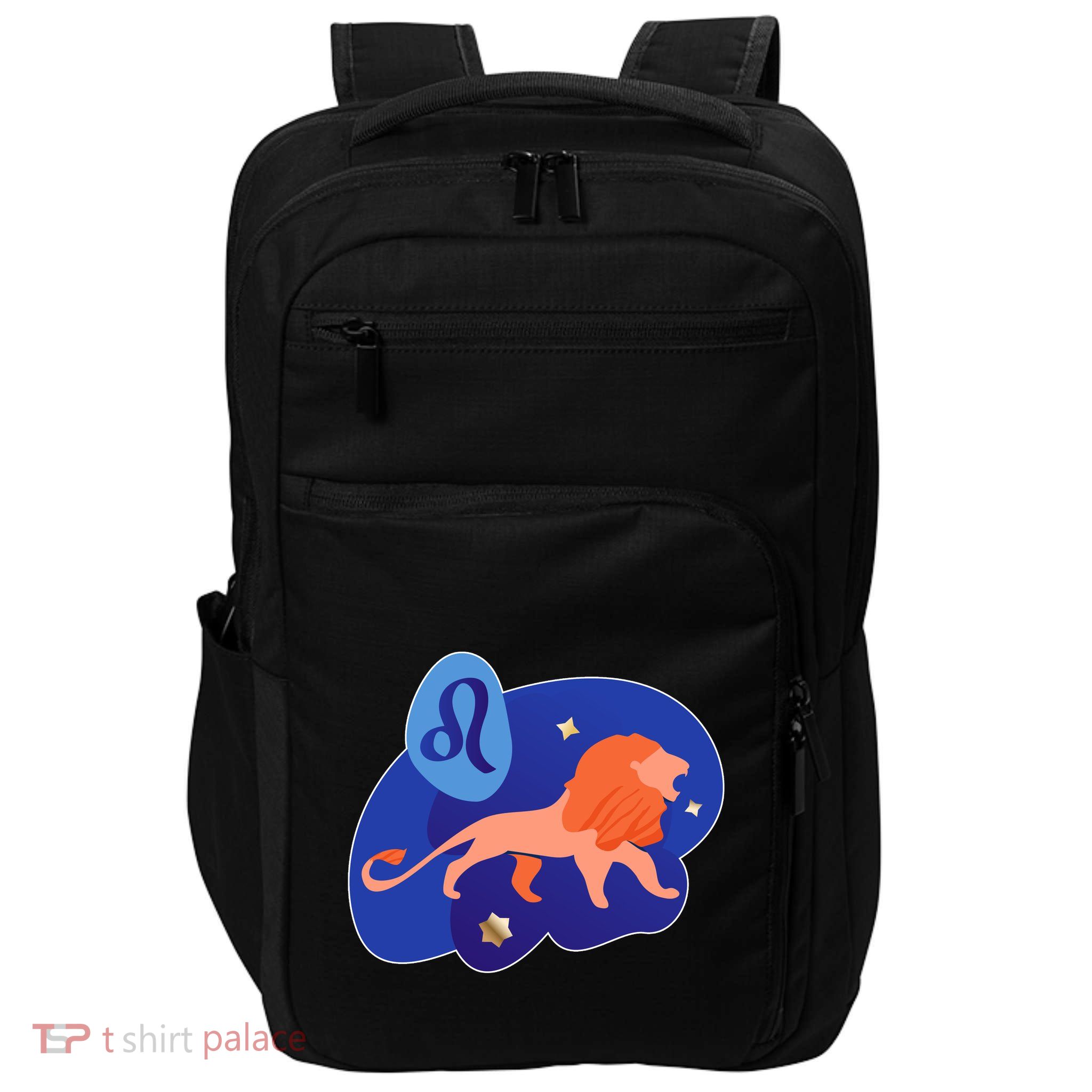 Zodiac Leo Simple Lion Impact Tech Backpack