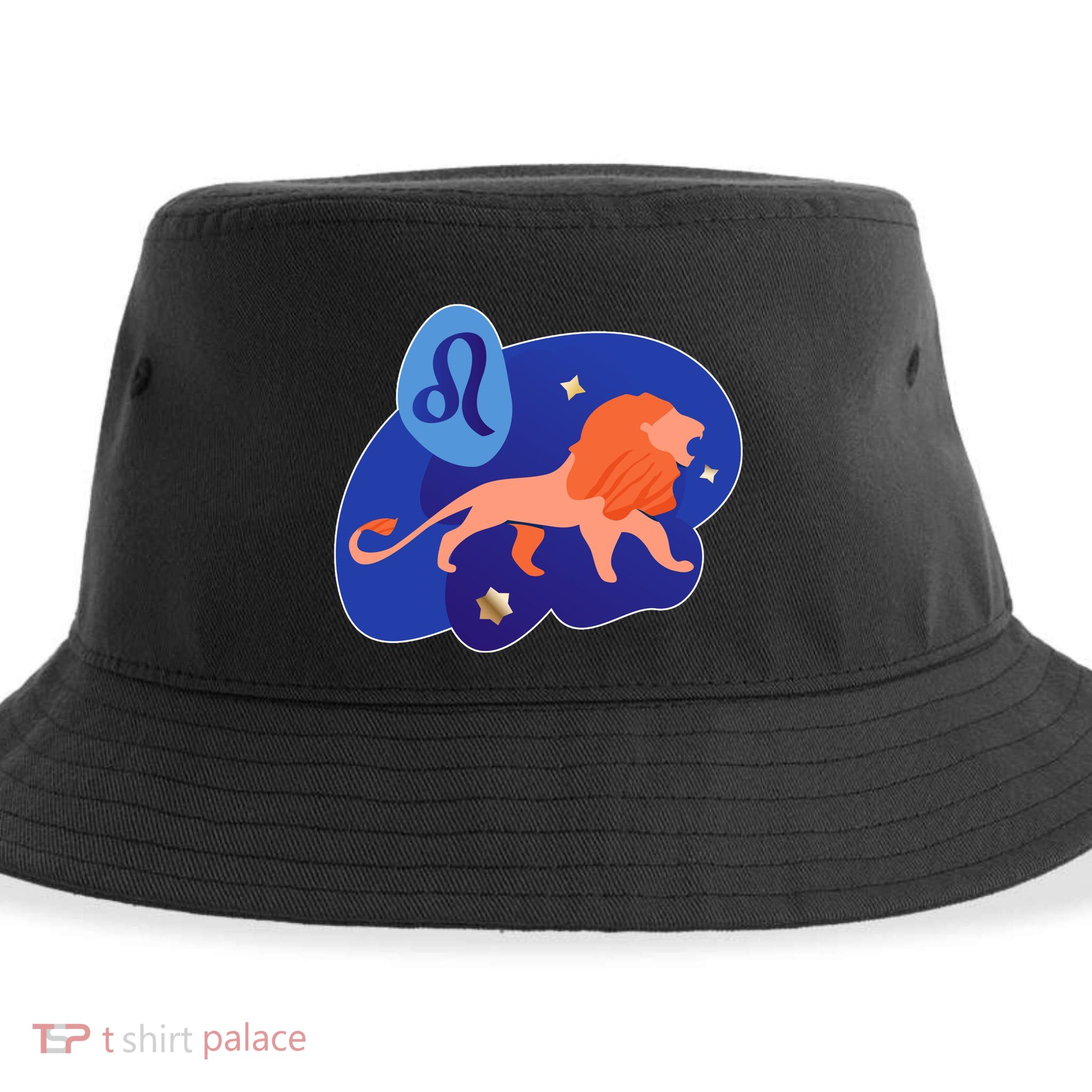 Zodiac Leo Simple Lion Sustainable Bucket Hat