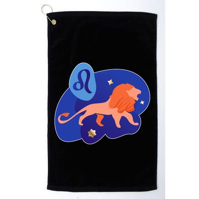 Zodiac Leo Simple Lion Golf Towel