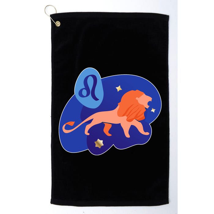 Zodiac Leo Simple Lion Golf Towel
