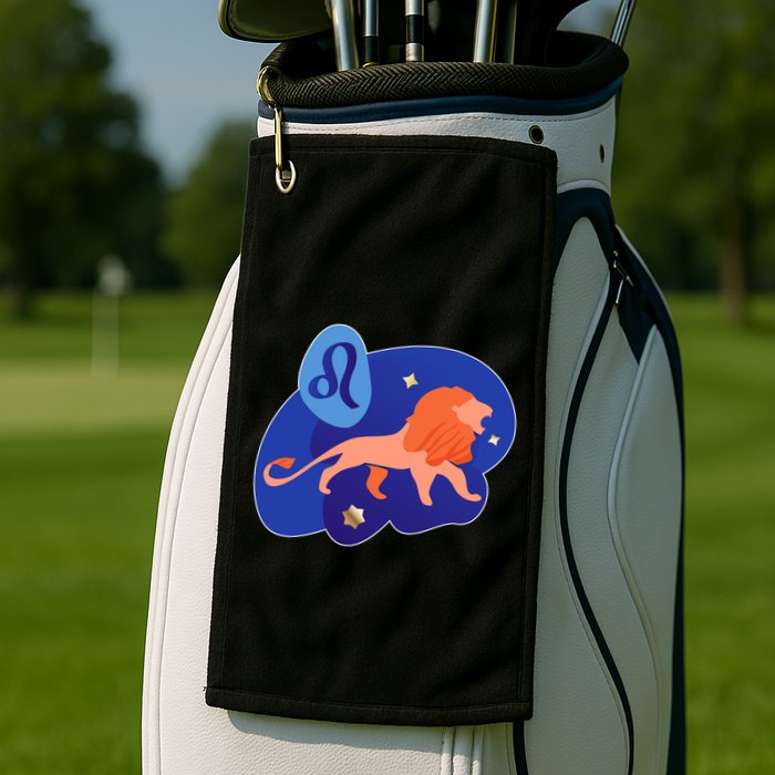 Zodiac Leo Simple Lion Golf Towel