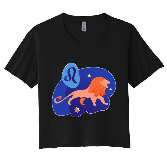 Zodiac Leo Simple Lion Crop Top