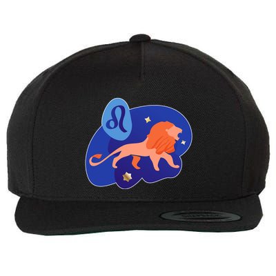 Zodiac Leo Simple Lion Wool Snapback Cap
