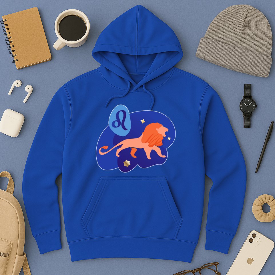 Zodiac Leo Simple Lion Hoodie