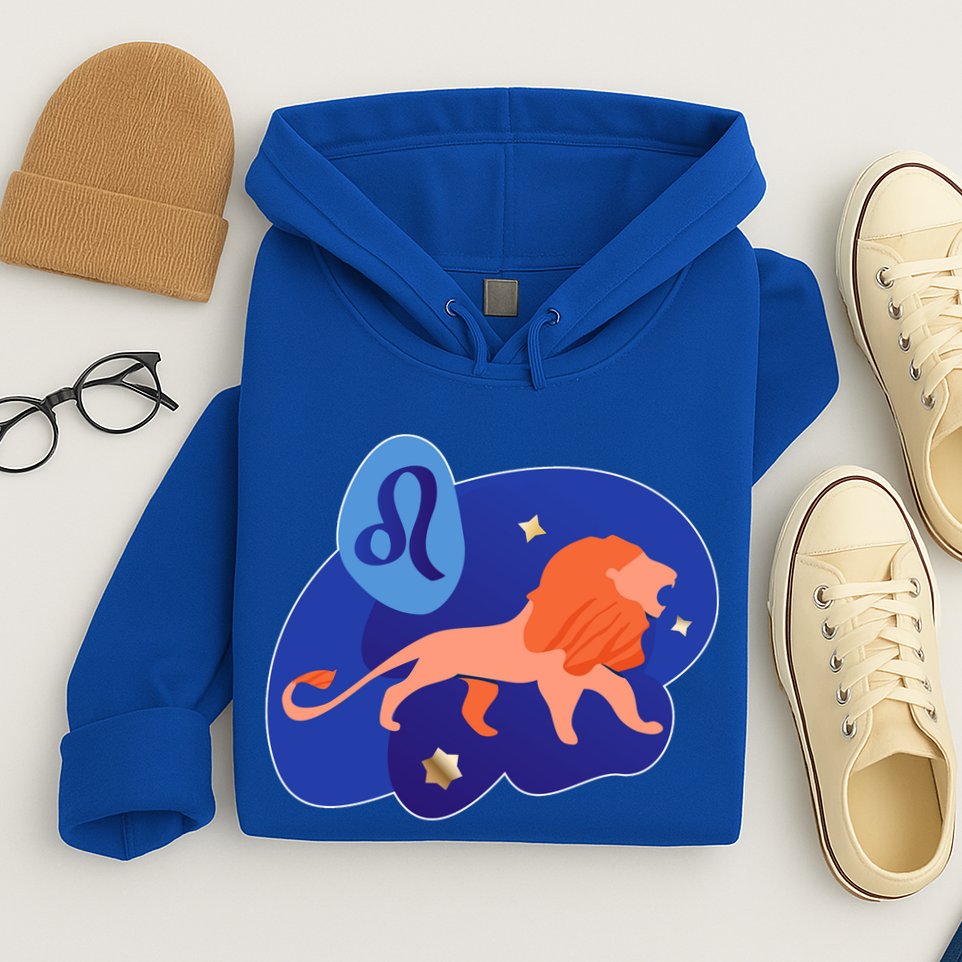 Zodiac Leo Simple Lion Hoodie
