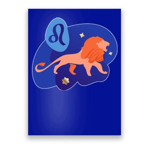 Zodiac Leo Simple Lion Poster