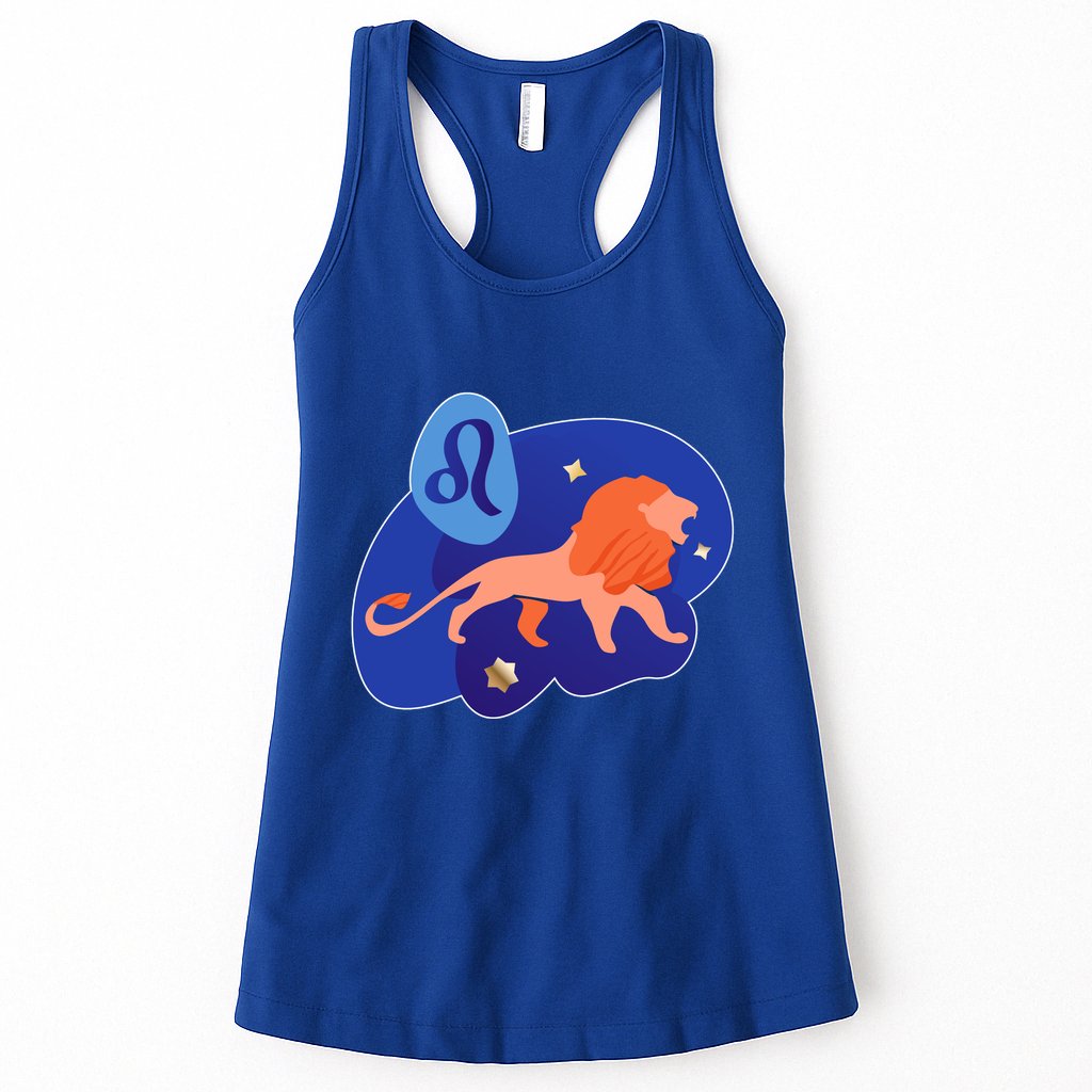 Zodiac Leo Simple Lion Womens Tank Top