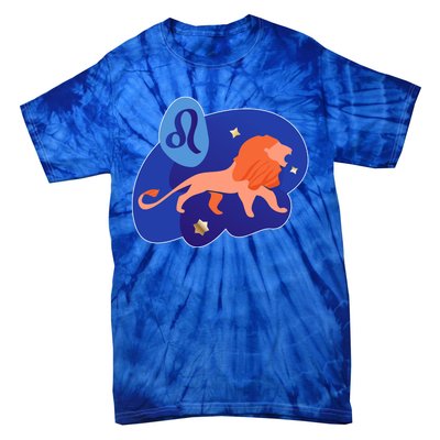 Zodiac Leo Simple Lion Tie-Dye T-Shirt