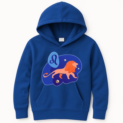 Zodiac Leo Simple Lion Kids Hoodie