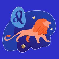 Zodiac Leo Simple Lion Zip Tote Bag