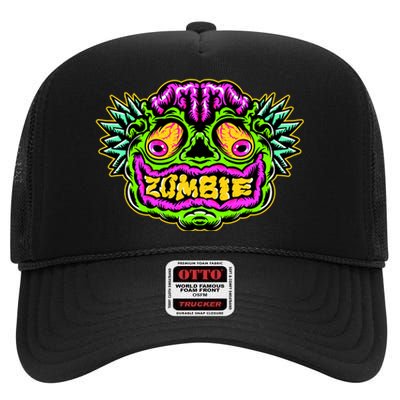 Zombie High Crown Mesh Back Trucker Hat