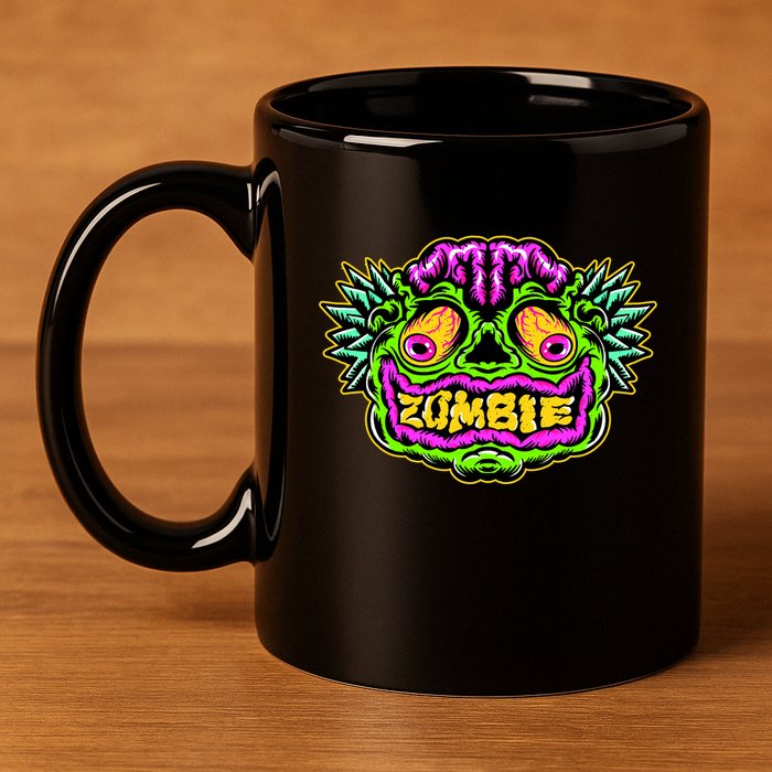 Zombie 11oz C Handle Ceramic Mug