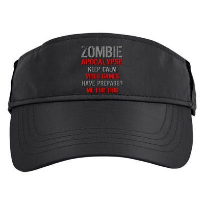 Zombie Apocalypse Keep Calm Video Games Prepared Me Adult Drive Performance Visor