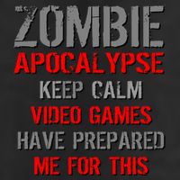 Zombie Apocalypse Keep Calm Video Games Prepared Me Golf Towel