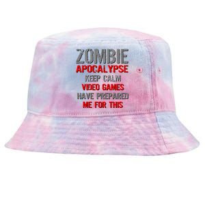 Zombie Apocalypse Keep Calm Video Games Prepared Me Tie-Dyed Bucket Hat