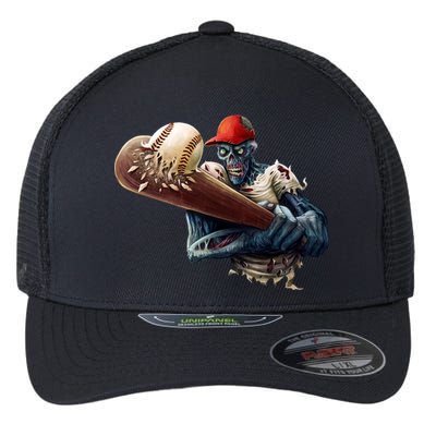 Zombie Baseball Batter Flexfit Unipanel Trucker Cap