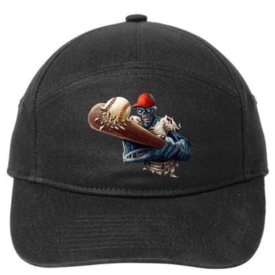 Zombie Baseball Batter 7-Panel Snapback Hat