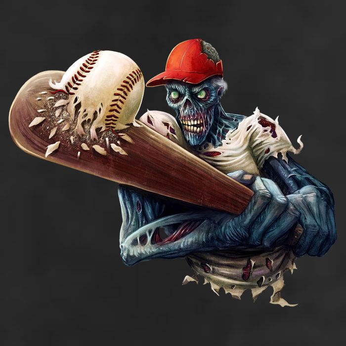Zombie Baseball Batter Adult Drive Performance Visor