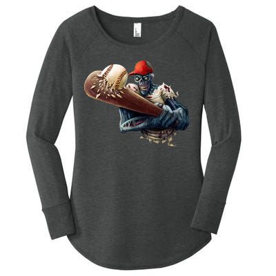 Zombie Baseball Batter Women's Perfect Tri Tunic Long Sleeve Shirt