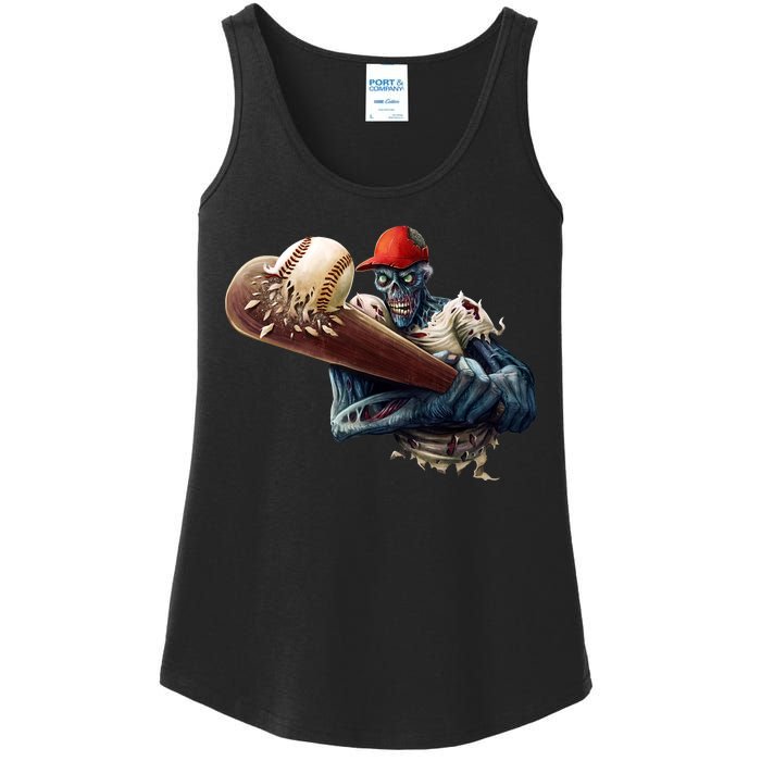 Zombie Baseball Batter Ladies Essential Tank