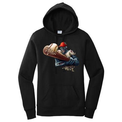 Zombie Baseball Batter Women's Pullover Hoodie