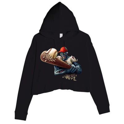 Zombie Baseball Batter Crop Fleece Hoodie