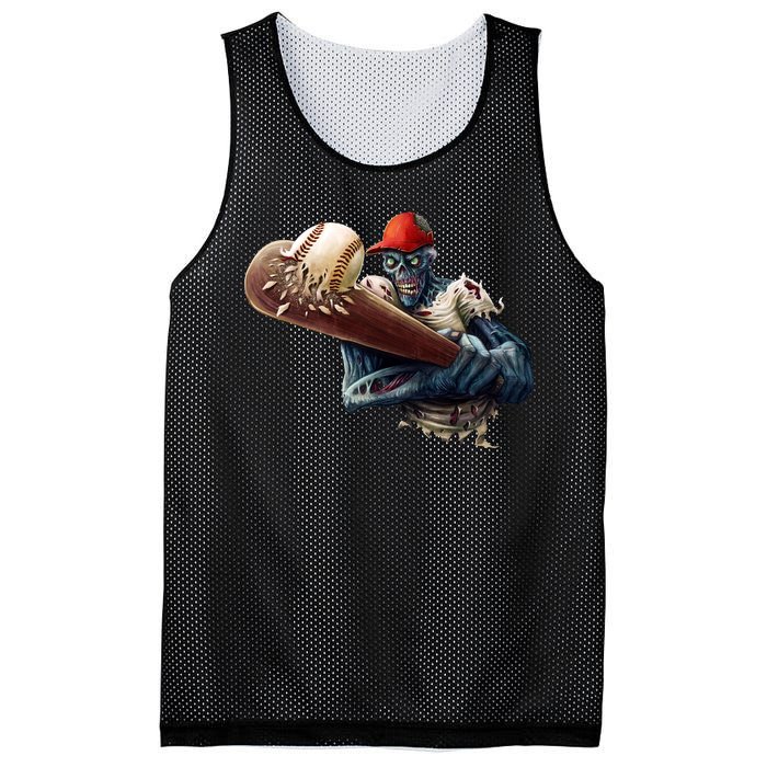 Zombie Baseball Batter Mesh Reversible Basketball Jersey Tank