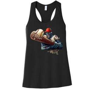 Zombie Baseball Batter Women's Racerback Tank