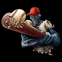 Zombie Baseball Batter Baby Bodysuit