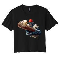 Zombie Baseball Batter Women's Crop Top Tee