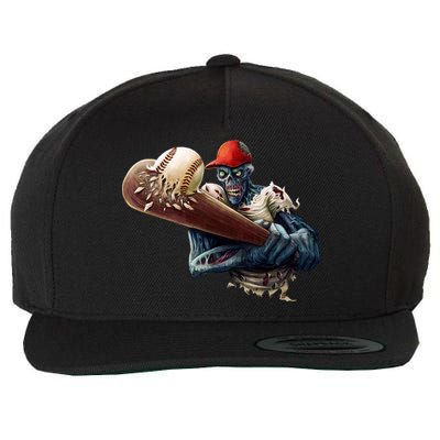 Zombie Baseball Batter Wool Snapback Cap