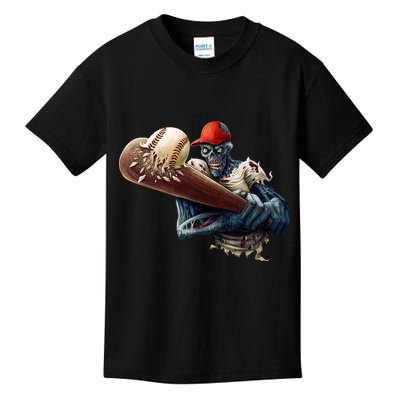 Zombie Baseball Batter Kids T-Shirt
