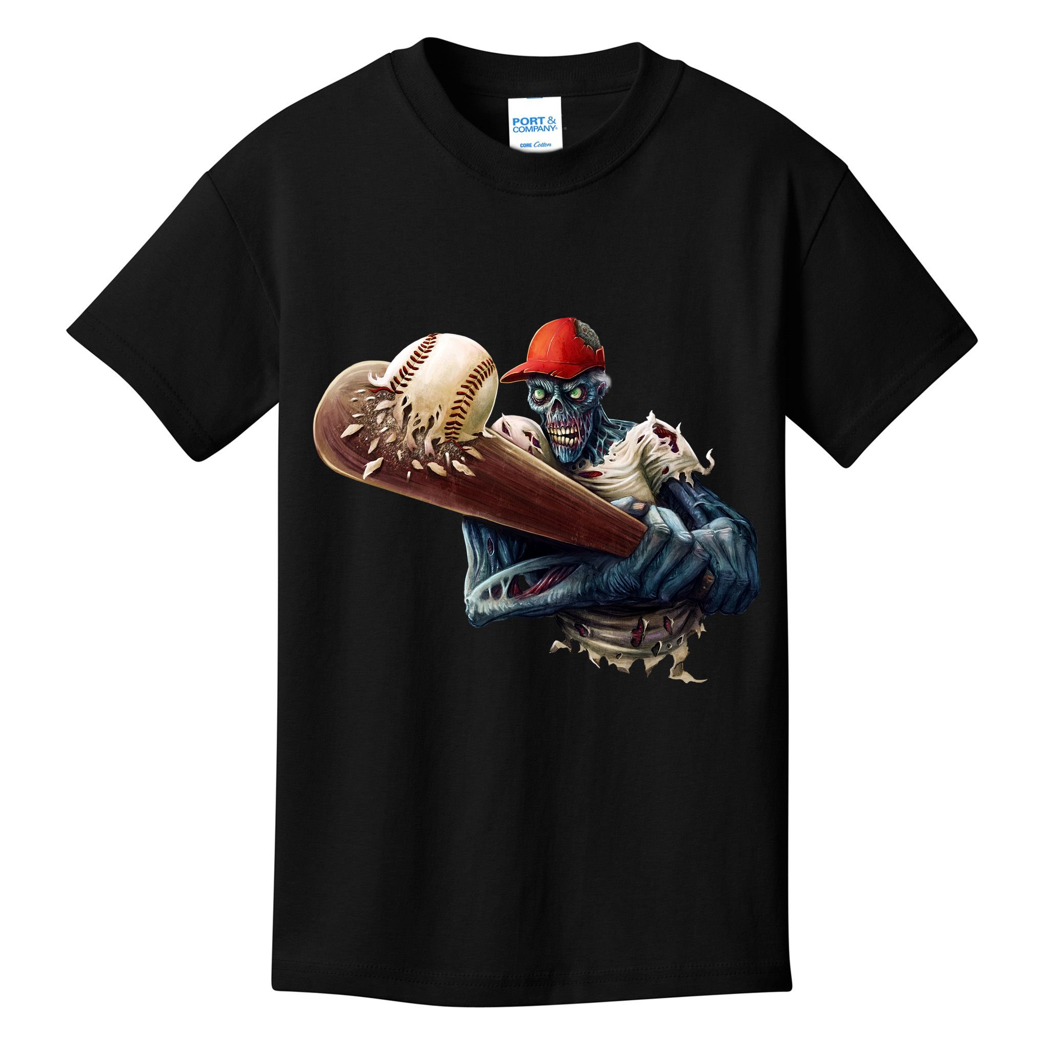 Zombie Baseball Batter Kids T-Shirt