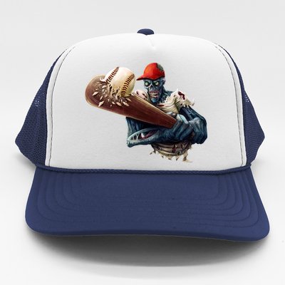 Zombie Baseball Batter Trucker Hat