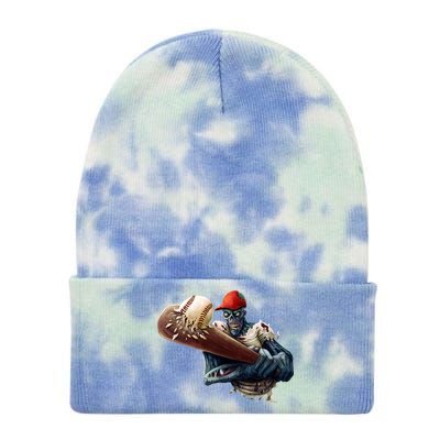 Zombie Baseball Batter Tie Dye 12in Knit Beanie