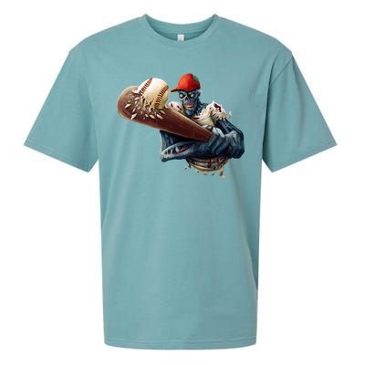 Zombie Baseball Batter Sueded Cloud Jersey T-Shirt