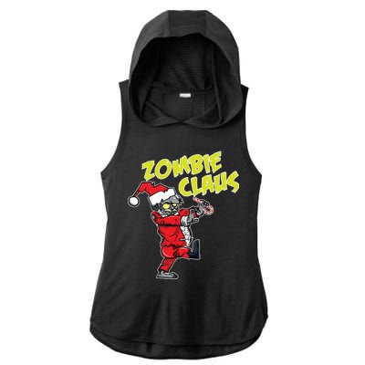 Zombie Claus Ladies PosiCharge Tri-Blend Wicking Draft Hoodie Tank